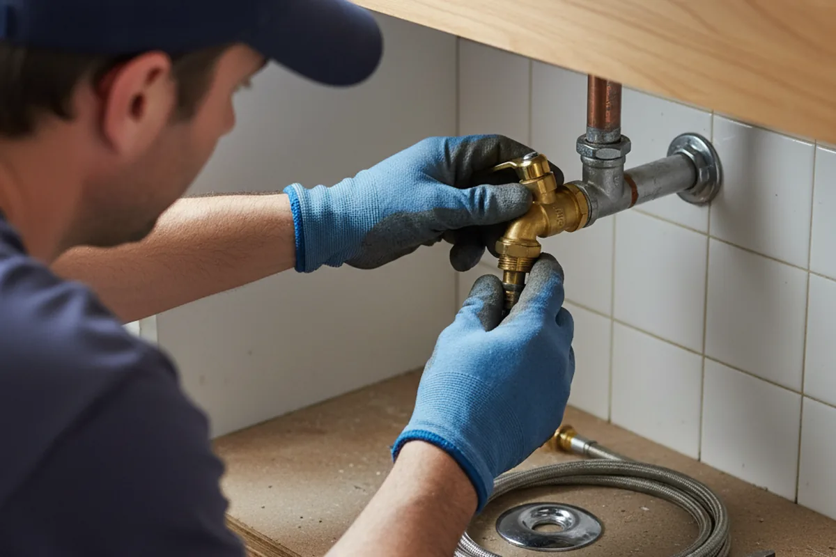Shutoff valve and fitting work during Emergency Plumbing in Gibbsboro